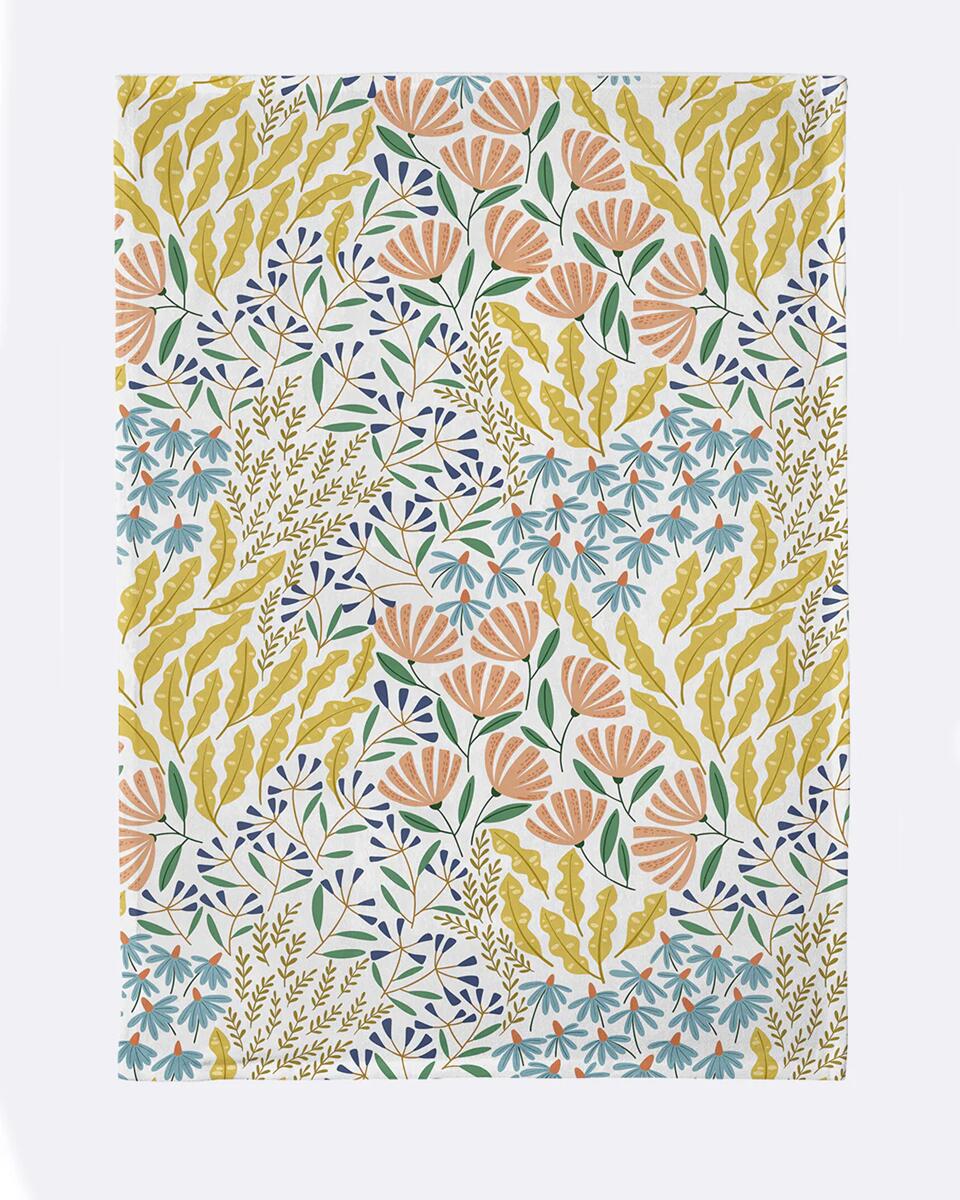 Chic.Mic Organic Geschirrtuch, Flower Pattern
