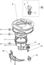 Mechanismus komplett - Thetford Ersatzteil-Nr. 5072706 - für Toilette C250/260
