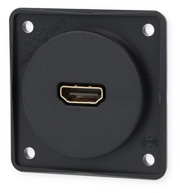 Berker Integro Flow/Pure HDMI Steckdose, anthrazit