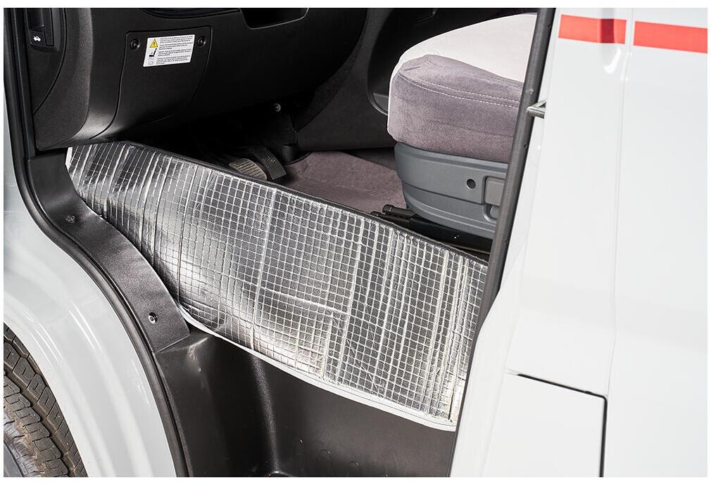 Hindermann Fußraum-Isolierung Wannenform für VW Crafter ab Bj. 11/2016, ohne Getränkehalteraussparung, anthrazit