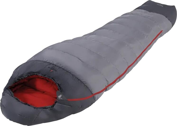Robens Gully 600 -5°C Mumienschlafsack, 220x80x60cm, Reißverschluss rechts, hellgrau/dunkelgrau
