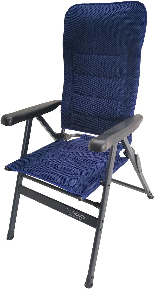 Via Mondo Grande Campingstuhl, blau bei Camping Wagner Campingzubehör