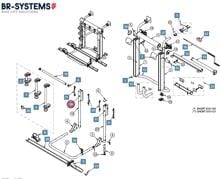 Haltestruktur links - BR-Systems Ersatzteil Nr. 5001763 - für Bike Lift