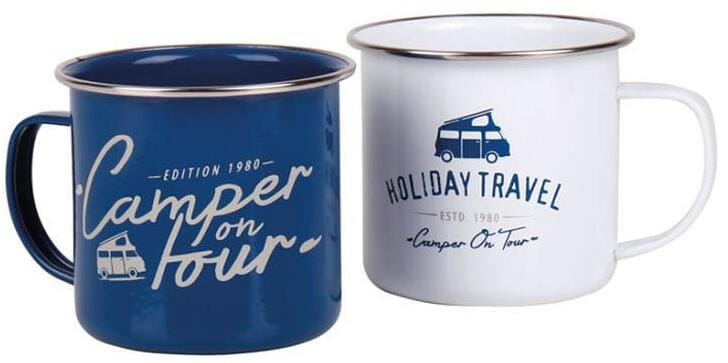 Holiday Travel Bay City Henkelbecher-Set, Emaille, 400ml