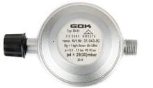 GOK Gasdruckregler, Campingaz 1/4" links, 30mbar