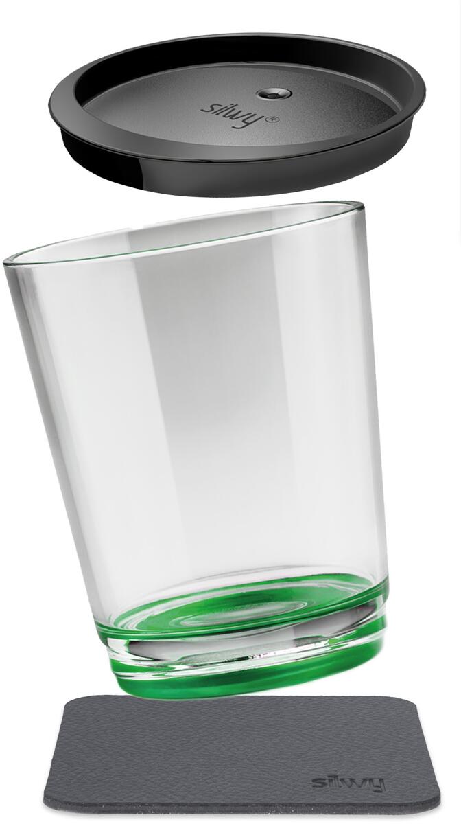 silwy Triple Magnet Trinkbecher, 3-teilig, sour green