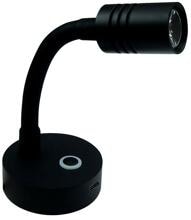 David Communication Schwanenhalsleuchte, 2,2W, schwarz, 12cm