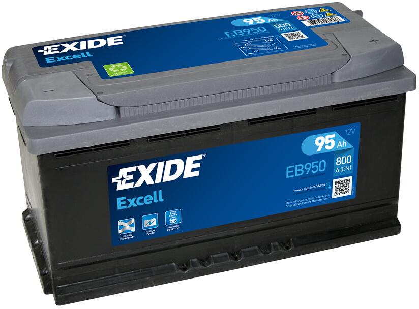 EXIDE Excell EB950 Starter-Blei-Säure-Batterie, 95Ah