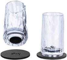 silwy Magnet Shotglas, 40ml, Kunststoff, 2er Set, transparent