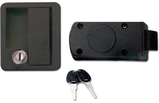 FAP 1070 Klappenschloss, System ZADI, inkl. Schlüssel & Zylinder, komplett, schwarz
