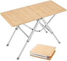 KingCamp Bamboo Duo Campingtisch, 87x40cm, silber