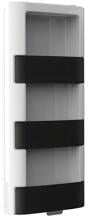 Regal zur Duschabtrennung, 1197x250x125mm, weiß/schwarz