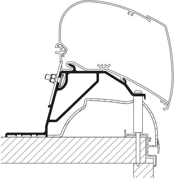 Thule Omnistor 9200/6300 Adapter für Hobby Caravan ab 2014