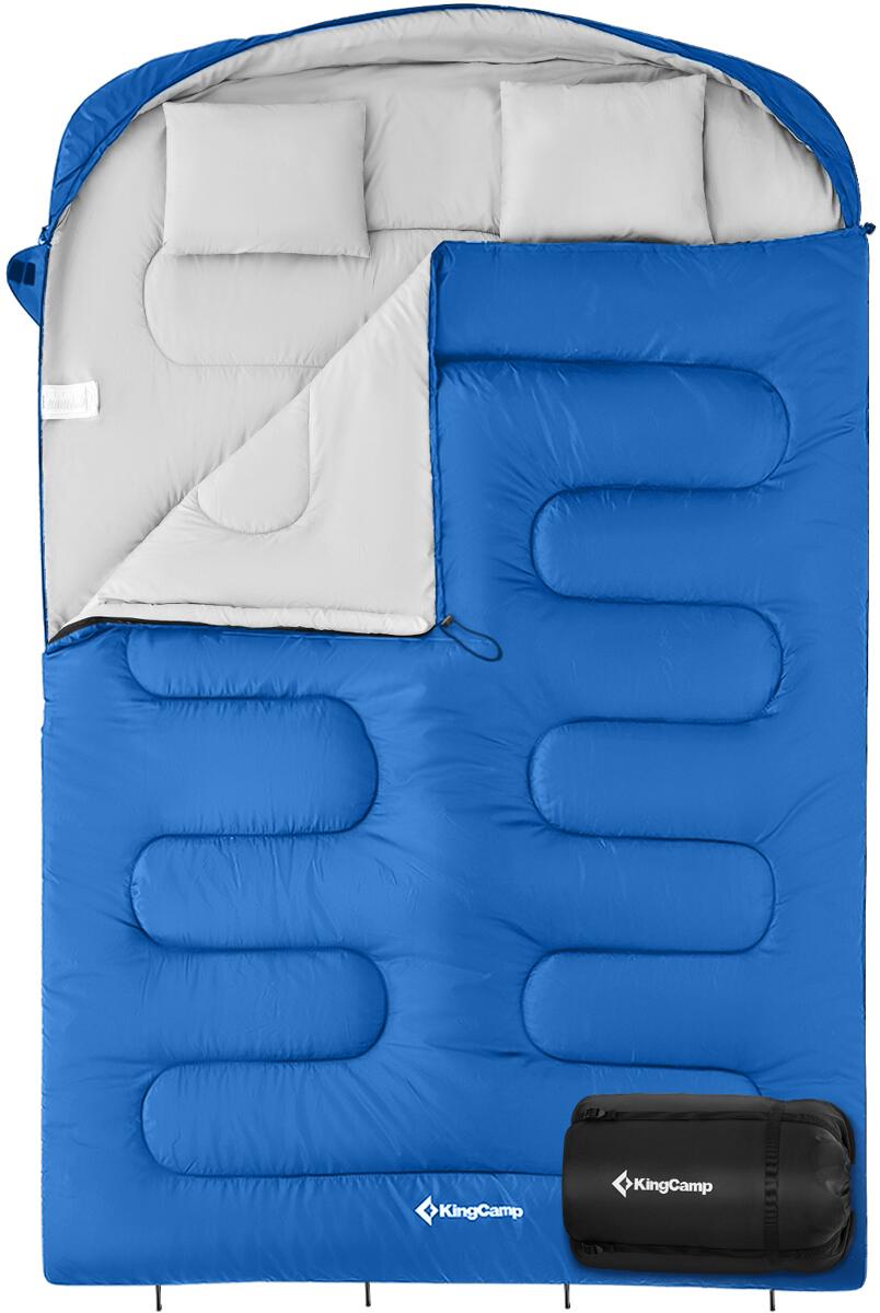 KingCamp Fallon Double Deckenschlafsack, 235x160cm, blau