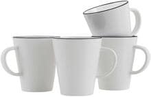 Gimex Linea Line Tasse, 350ml, 4er Set, schwarz