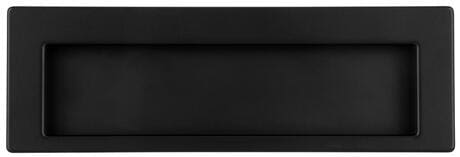 Muschelgriff, 146x48x16mm, Einbaumaße 141,5x41x13mm, schwarz matt