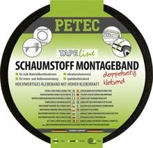 Petec Schaumstoff-Montageband, 2m, schwarz