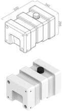 Trinkwasserkonformer Universaltank, 33l, 54x34x29,5cm, weiß