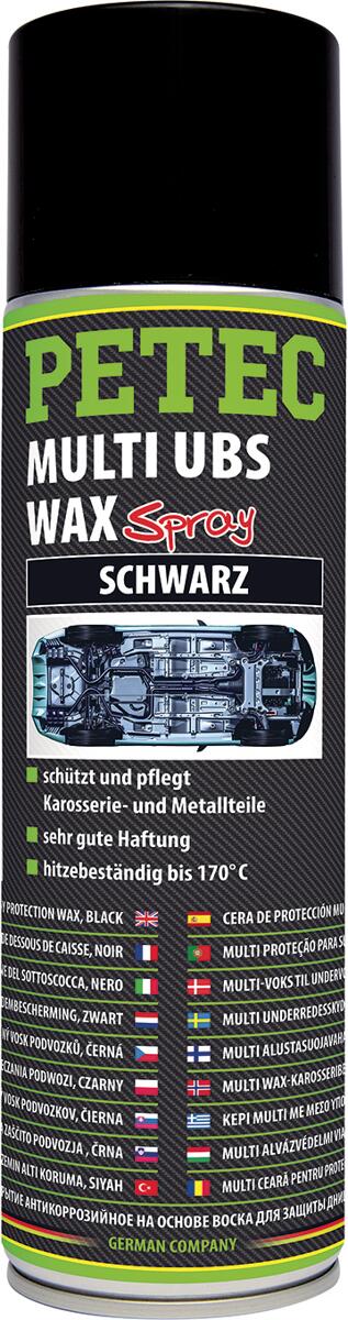 Petec Multi UBS Wax Spray, 500 ml, schwarz