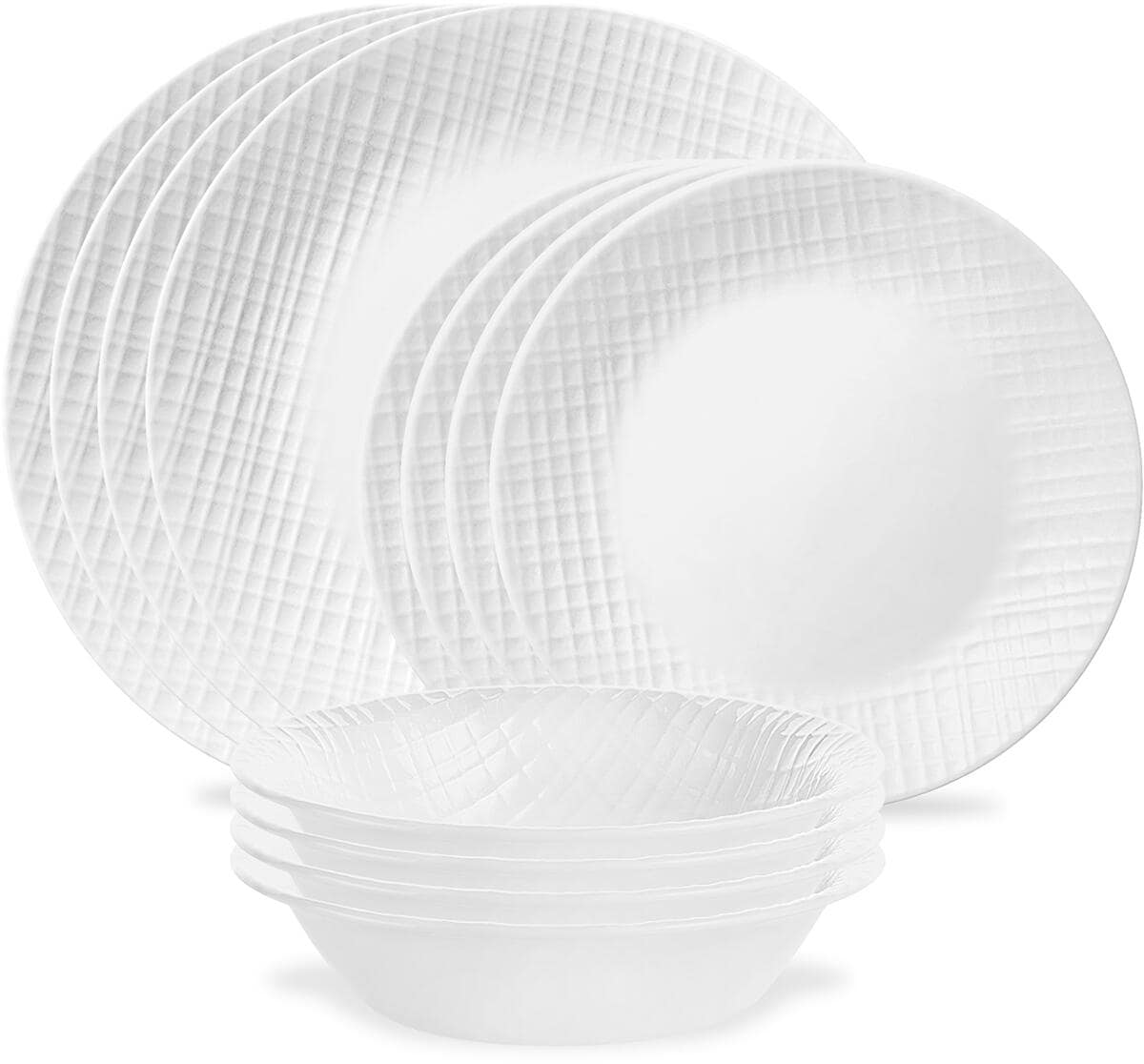 Corelle Linen Weave Geschirrset, 12-teilig