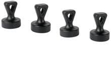 silwy SOLO Power Magnet Pins Flex, 4er Set, schwarz