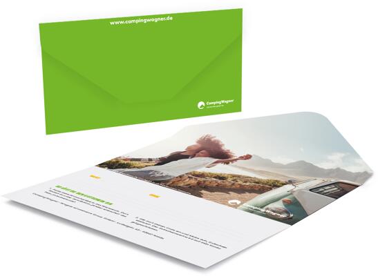Camping Wagner Geschenkgutschein - Reisebegleitung - 50 ? Geschenkkarte per Post