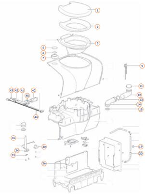 Schüssel - Thetford Ersatzteil Nr. 90727127 - für C502/X