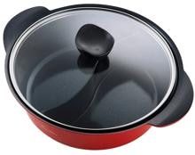 Miji Hot Pot Kochtopf, 4L, rot/schwarz