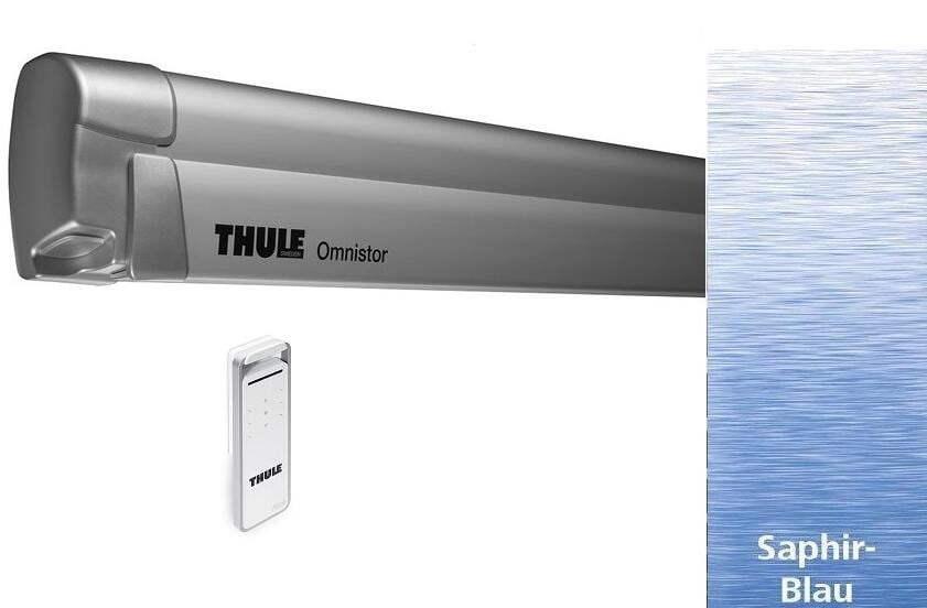 Thule Omnistor 8000 Markise, mit Motor eloxiert, 400cm, Saphir Blau