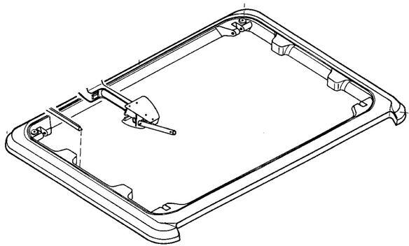 Grundrahmen komplett - Dometic Seitz Ersatzteil Nr. 551E01-RAL9001 - für Heki 1