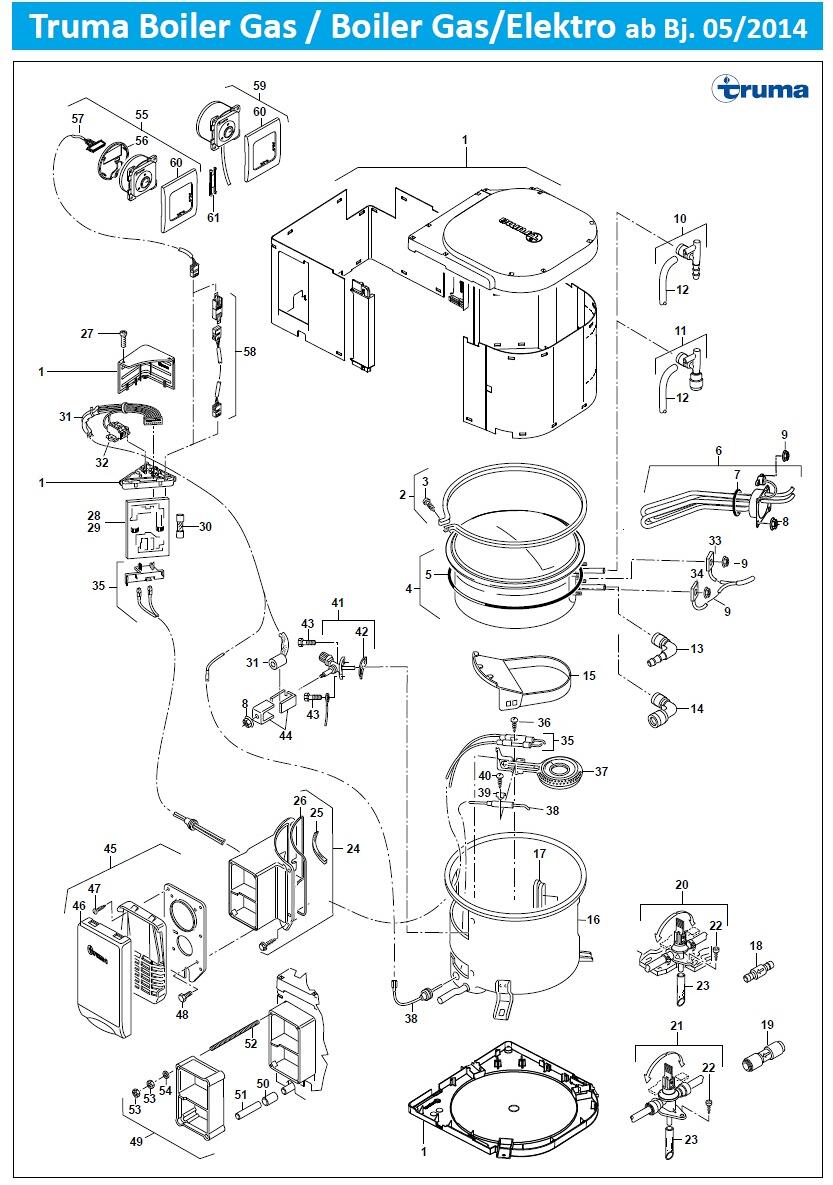 Truma Gas, Elektro Boiler Außentopf, ab 05/2014