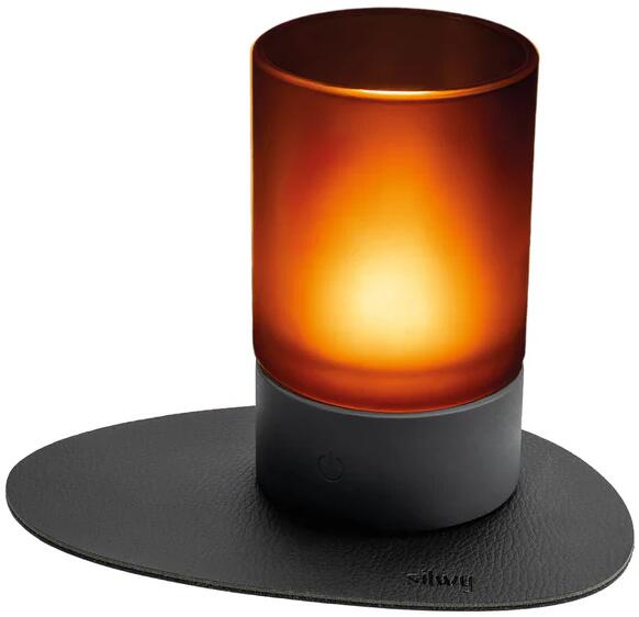 silwy Magnet-Windlicht, mit Platzset, 15cm, cognac