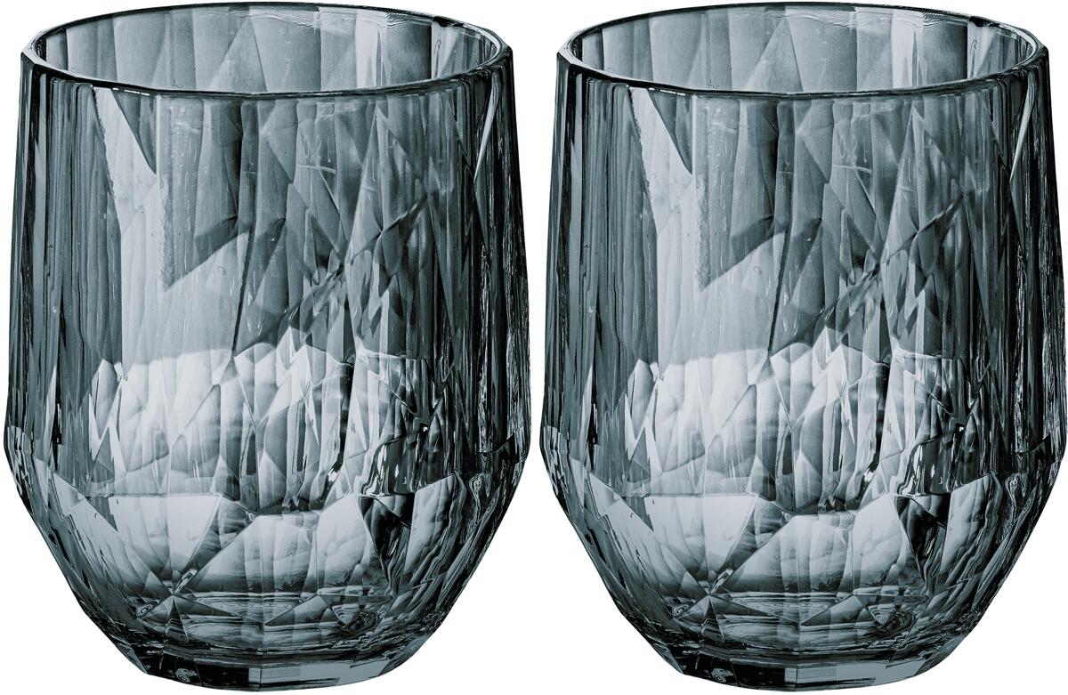 Koziol Club No.24 Wein-Tumbler, 2er Set, 300 ml, transparent grey