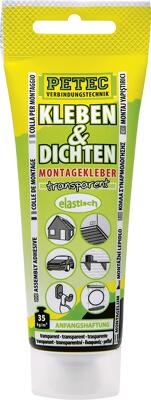 Petec Kleben & Dichten Montagekleber, transparent, 80 ml
