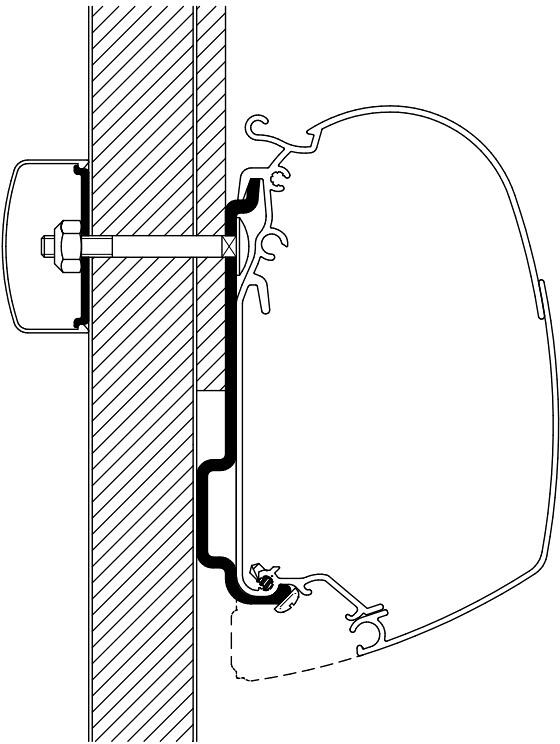 Thule Omnistor 5200/8000/4200 Adapter für Eden Allegro, 400cm