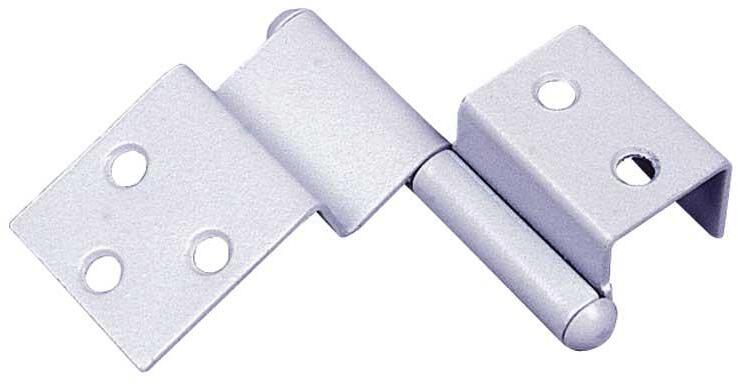 FAWO Spezialscharnier, links, mittelgrau, 2 Stück
