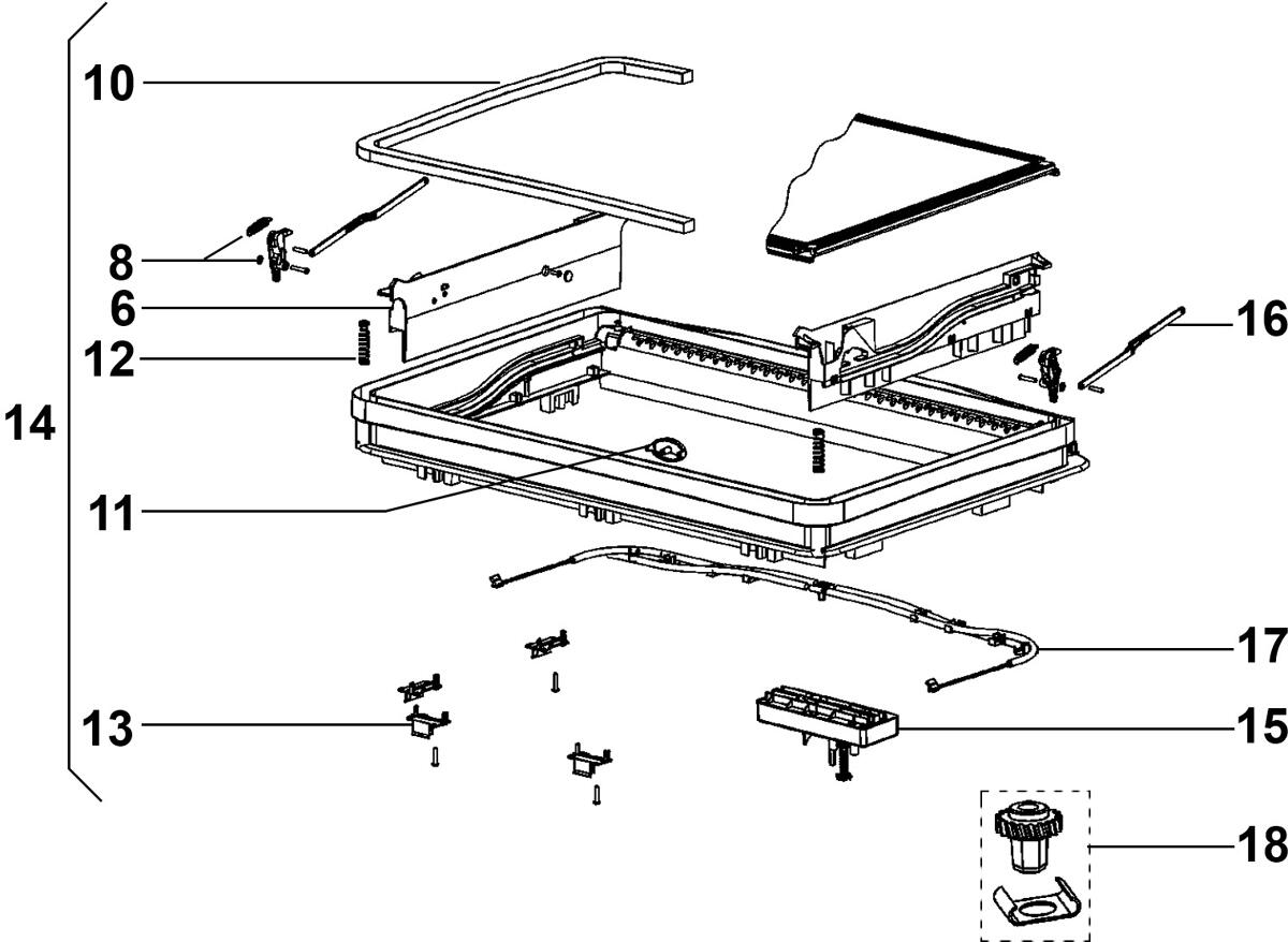 Außenrahmen - Dometic Ersatzteil Nr. 4460000342 - für Midi Heki Style ...