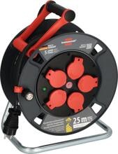 Brennenstuhl Professional Kabeltrommel 300 KU 2200, 5xSchuko, 25m, schwarz
