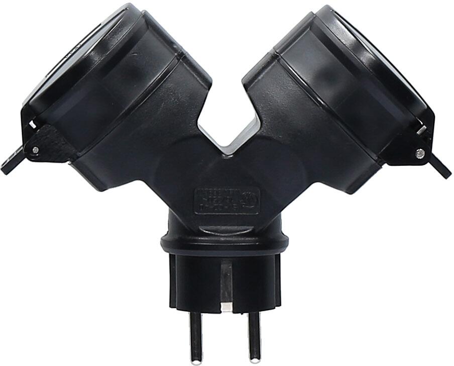 Carbest Gummistecker Schuko doppelt
