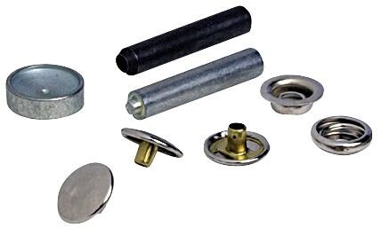 HTD Druckknöpfe inkl. Werkzeug, 12er-Pack.