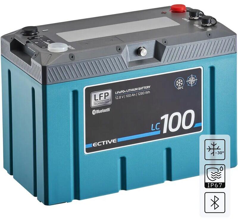 ECTIVE LC 100 Marine LT LiFePO4 Lithium Versorgungsbaterie 12V, 100Ah