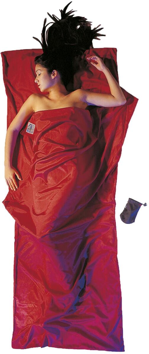 Cocoon TravelSheet Reiseschlafsack, 220x90cm, Seide-Baumwolle, rot