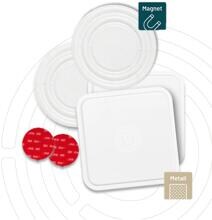 Gelmags Nano-Gel Untersetzer mit MagUp-Pad S, Ø 7cm, eckig, 2er-Pack, weiß