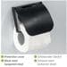 Wenko Static-Loc® Plus Pavia Toilettenpapierhalter mit Deckel, schwarz