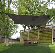 EuroTrail Shade Sail Sonnensegel, 360x360cm, grau