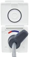 Lilie Serviceklappe mit Dusche, 10mm, weiß