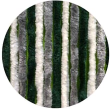 Arisol Chinelle Flauschvorhang, 56x185 cm, Grau / Dunkelgrün / Weiß