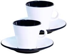 Gimex Linea Espresso-Set, 4-teilig, schwarz