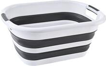 Wäschekorb, faltbar, 26l, grau