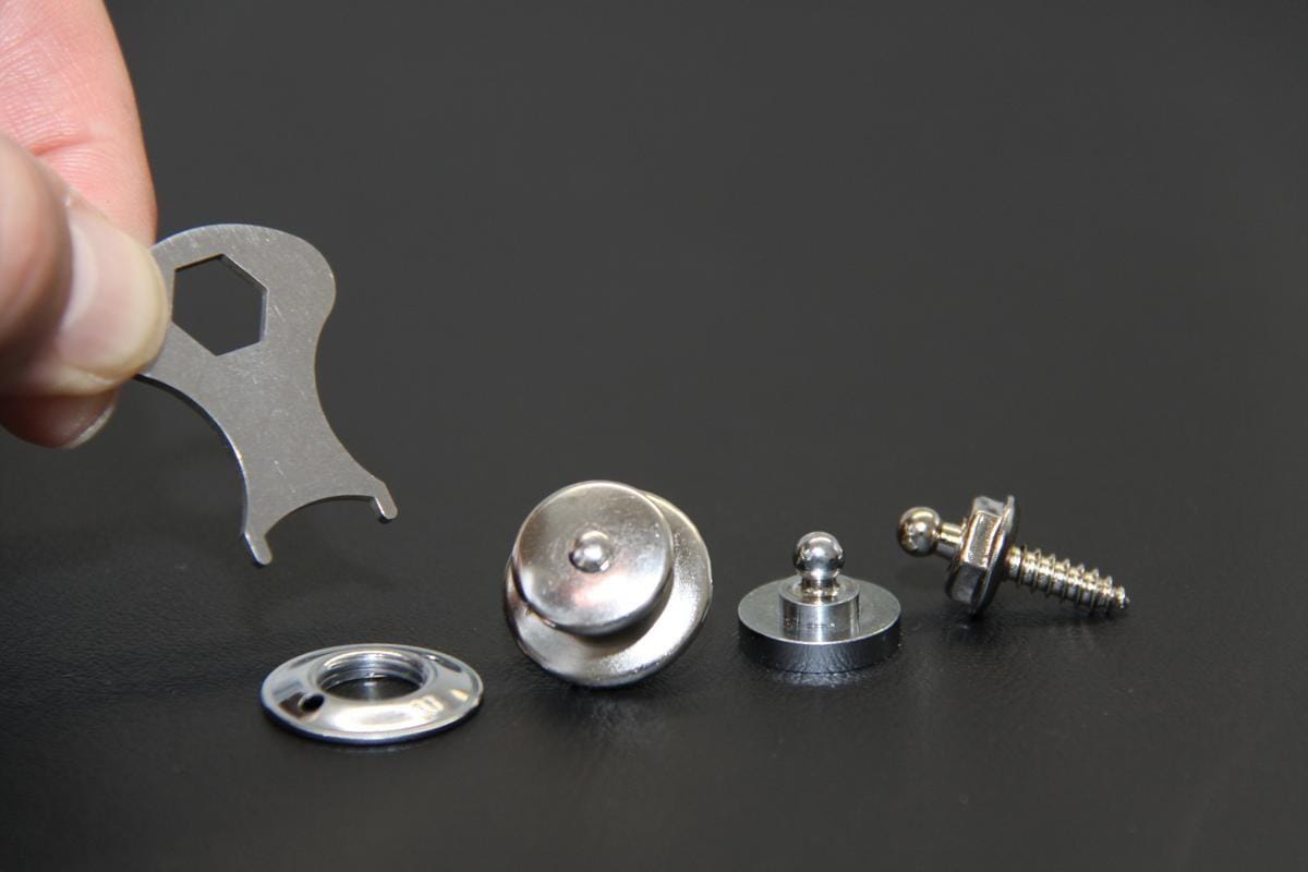 Hindermann Loxx-Druckknöpfe, mit Selbstsicherung, 2er-Set